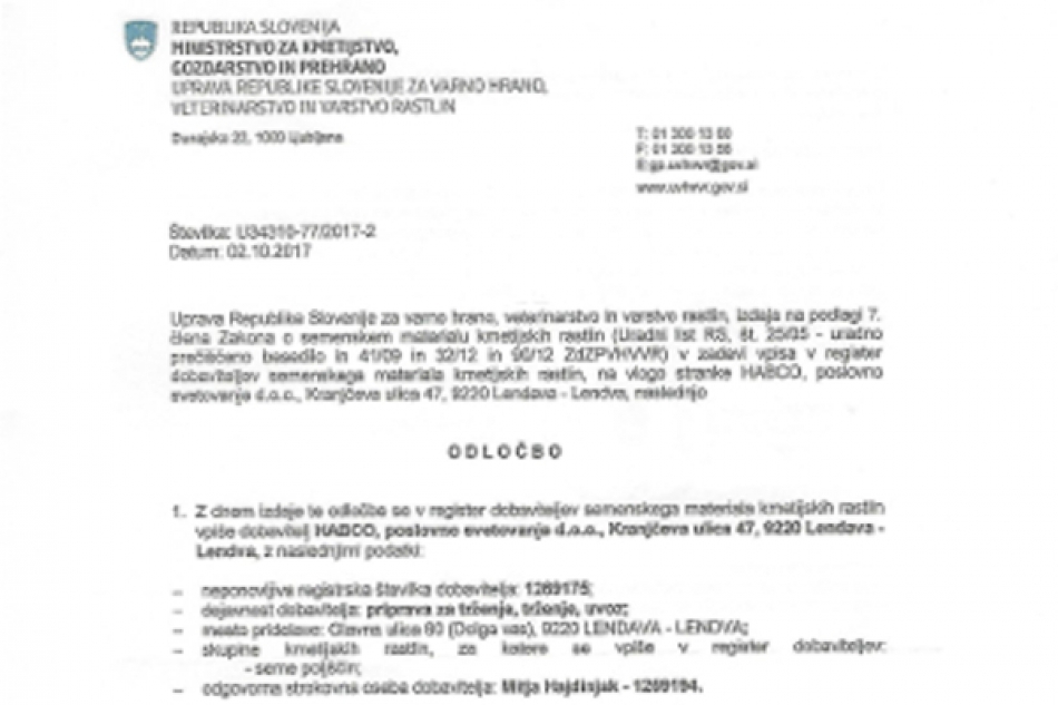 Decree of the Food Safety Directorate of  RS